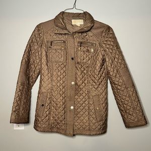 Michael Kors Tan/Gold Winter Jacket Size Small